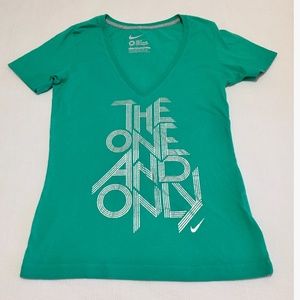 NIKE SLIM FIT TEE TOP/ GREEN/ THE ONE AND ONLY